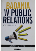 Badania w public relations Wprowadzenie