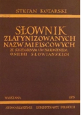 Słownik zlatynizowanych nazw miejscowych