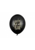 Balony Happy New Year Pastel Black 30cm 6szt