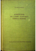 Komentarze do I tomu Kapitału Karola Marksa