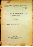 Ceny w Krakowie w latach 1369 1600 1935 r.