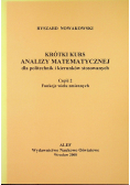 Krótki kurs analizy matematycznej dla politechnik i kierunków stosowanych cz 2