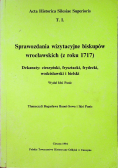 Sprawozdania wizytacyje biskupów wrocławskich (  z roku 1717 )