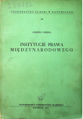 Instytucje prawa miedzynarodowego