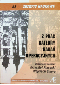 Z prac katedry badań operacyjnych
