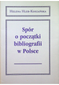 Spór o początki bibliografii w Polsce