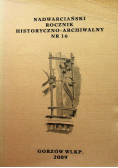 Nadwarciański rocznik historyczno archiwalny nr 16