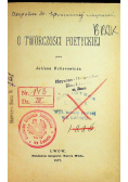 O twórczości poetyckiej 1877 r