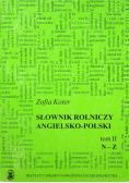 Słownik rolniczy angielsko polski tom II  N do Z