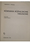 Równania różniczkowe nieliniowe