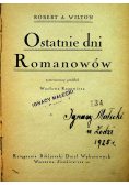 Ostatnie dni Romanów 1925 r