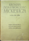 Kronika życia i twórczości Mickiewicza lata 1798 1824
