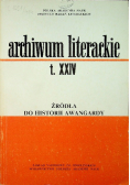 Archiwum literackie Tom XXIV