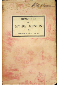Memoires de Madame de Genlis Tome premier 1928 r