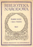 Rzymska krytyka i teoria literatury Wybór