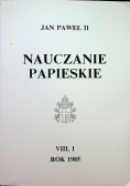 Nauczanie Papieskie VIII 1 rok 1985