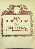 List do H A Langenmantla