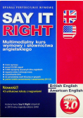 Say It Right 3 0 Multimedialny kurs wymowy i słownictwa angielskiego