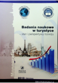 Badania naukowe w turystyce Stan i perspektywy rozwoju