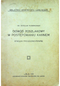 Dowód poszlakowy w postępowaniu karnem 1933 r.