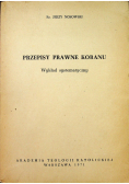 Przepisy prawne Koranu Wykład systematyczny