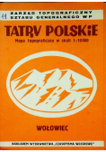 Tatry Polskie mapa topograficzna w skali 1 : 10000 Wołowiec