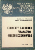 Elementy rachunku finansowo - ubezpieczeniowego