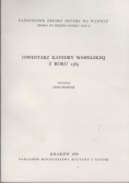 Inwentarz Katedry Wawelskiej z roku 1563