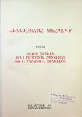 Lekcjonarz  mszalny tom III