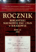 Rocznik biblioteki naukowej PAU i PAN w Krakowie rok LIX