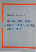 Introduction to Morphological Analysis