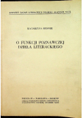O funkcji poznawczej dzieła literackiego