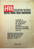 Lewica społeczna w polsce wobec konstytucji kwietniowej