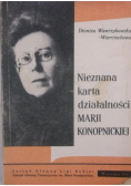 Nieznana karta o działalności Marii Konopnickiej