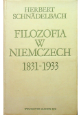 Filozofia w Niemczech 1831  1933