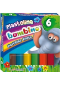 Plastelina 6 kolorów BAMBINO