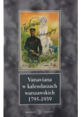 Varsaviana w kalendarzach warszawskich 1795 1939