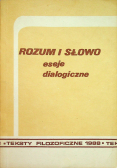 Rozum i słowo Eseje dialogiczne