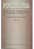 Psychiatria pytania testowe