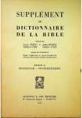 Supplement au Dictionnaire De La Bible Fascicule 47