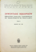 Inwentarz Rękopisów Tom X