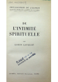 De Lintimite  Spirituelle