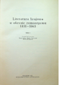 Literatura krajowa w okresie romantyzmu tom I
