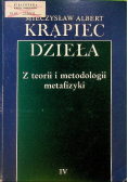 Dzieła Z teorii i metodologii metafizyki Tom 4