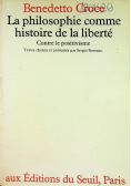 La philosophie comme histoire de la liberte