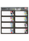 Nalepki na zeszyty BackUp 4 A 62 (25szt) DERFORM