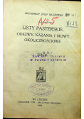 Listy pasterskie odezwy kazania i mowy okolicznościowe Tom III 1924 r