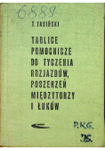 Tablice pomocnicze do tyczenia rozjazdów poszerzeń międzytorzy i łuków
