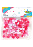 Pompony poliestrowe 10mm mix 120szt