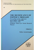 The significance of popper's thought